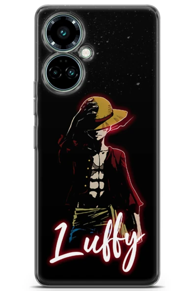 Uvilda Tecno Camon 19 Pro Uyumlu Anime 36 Koruma One Piece Luffy Siyah