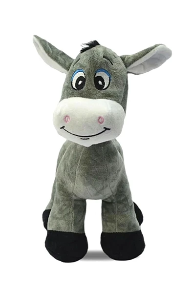 Şeker Adası Sevimli Peluş Eşek Zebra Zürafa Zuzu 28 Cm - 3 Lü Uyku Ve Oyun Arkadaşı Peluş Oyuncak Halley - 2