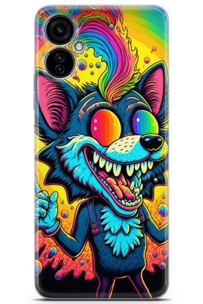 Uvilda Tecno Camon 19 Neo Uyumlu Renkler 16 Koruma Renkli Kurt Vector