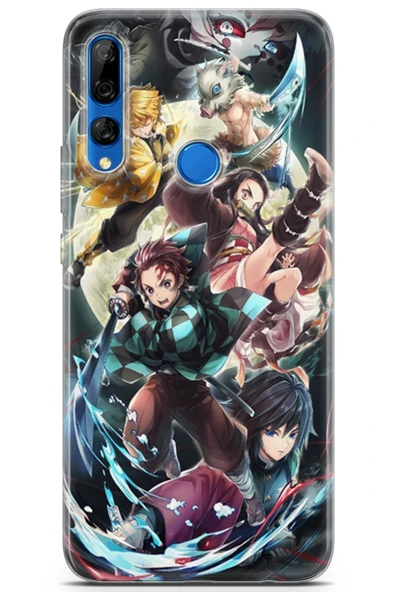 Uvilda Huawei Y9 Prime 2019 Uyumlu Anime 5 Koruyucu Kılıf Demon Slayer I