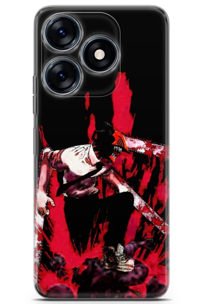 Uvilda Tecno Spark 10 4g Uyumlu Manga 31 Uv Silikon Chainsaw Man Denji