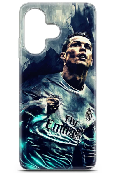 Uvilda infinix Hot 30i Uyumlu Futbol 1 Baskılı Telefon Kabı Cristiano Ronaldo - 2