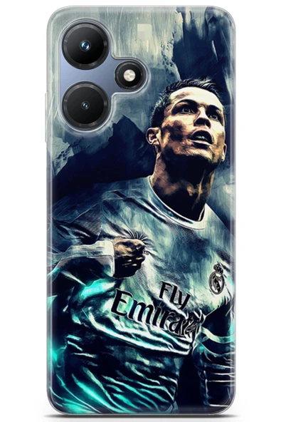 Uvilda infinix Hot 30i Uyumlu Futbol 1 Baskılı Telefon Kabı Cristiano Ronaldo