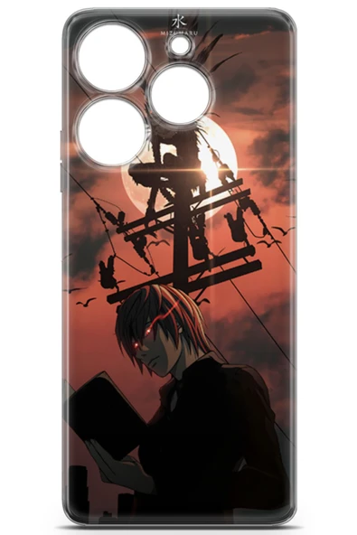Uvilda Tecno Spark 10 Pro Uyumlu Manga 32 Soft Silikon Misa Amane Note - 2
