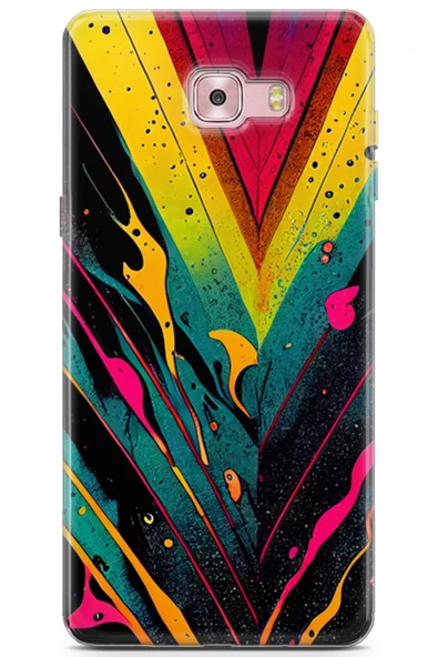 Uvilda Samsung Galaxy C9 Uyumlu Renkler 17 Kab Soyut Renk Sarı