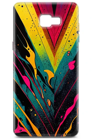 Uvilda Samsung Galaxy C9 Uyumlu Renkler 17 Kab Soyut Renk Sarı - 2