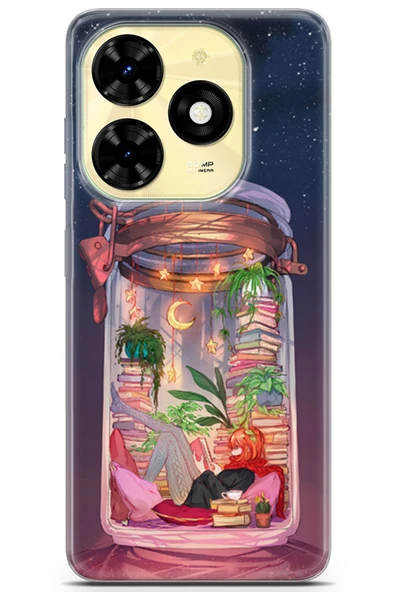 Uvilda Tecno Spark 20c Uyumlu Girls 18 Telefon Kılıfı Yıldızlar Ve Kitaplar