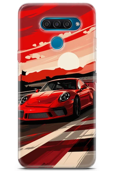 Uvilda Lg Q60 Uyumlu Otomoto 19 Telefon Kılıfı Pist Porsche