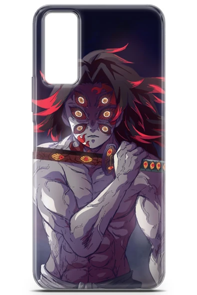 Uvilda Vivo Y20s Uyumlu Manga 34 Baskılı Telefon Kabı Kokushibo Kimetsu Demon - 2