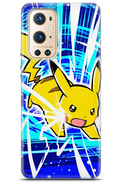 Uvilda Oneplus 9 Pro Uyumlu Pokemon 2 Koruma Kılıfı Elektrik Picachu - 1