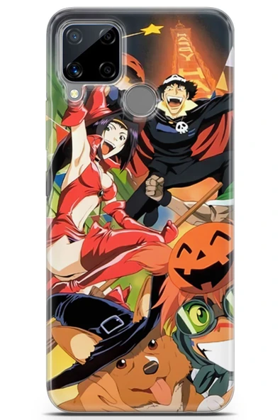 Uvilda Realme C15 Uyumlu Manga 28 Hd Desen Cowboy Bebop Kırmızı - 1