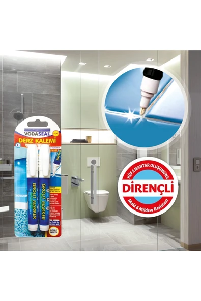 Vodaseal Fayans Derz Kalemi Beyaz 2 Li Set - Resim 2