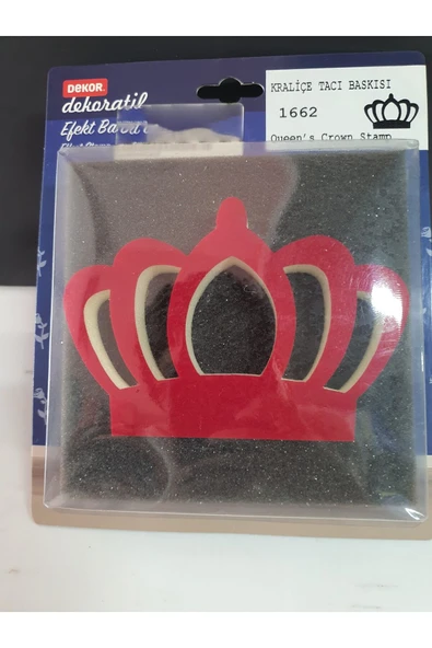Dekor Kraliçe Tacı Baskısı 1662 / 14 X 14 Cm