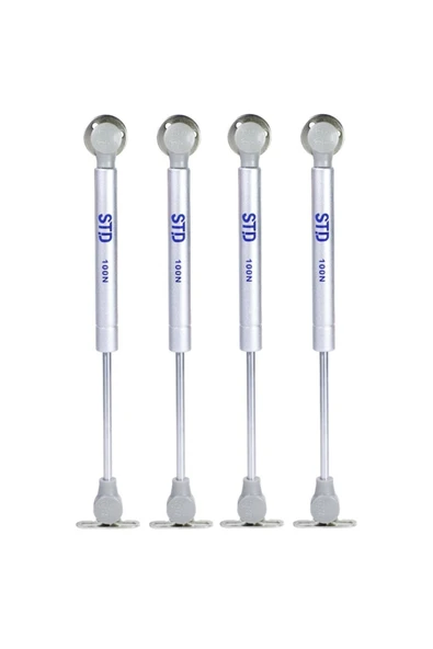Std Dolap Amortisörü 4 Adet Gazlı Piston Kapak Hidroliği 27 Cm 100N - Mobilya Makasları - Tek Ebat ürün görseli