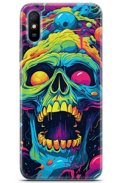 Uvilda Xiaomi Redmi 9a Uyumlu Renkler 23 Koruma Kılıfı Renk Bulut Kurukafa