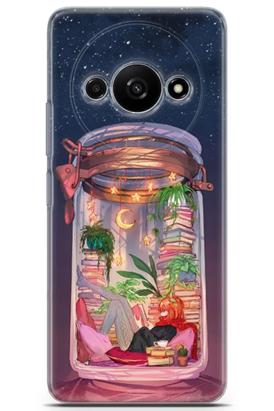 Uvilda Xiaomi Redmi A3 Uyumlu Girls 18 Baskılı Telefon Kabı Yıldızlar Ve Kitaplar