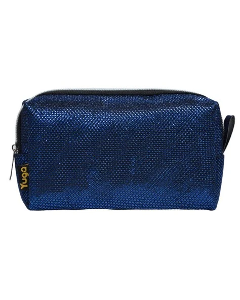 Yuga Makyaj Çantası Simli Hologramlı Lacivert