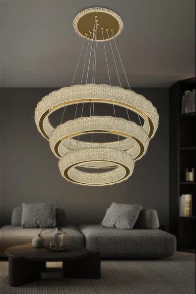 Lara 3 Katlı Modern Led Avize - Resim 4