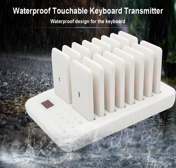 Refox CTP-302-W Titreşimli Sesli 300m 16lı Kablosuz Müşteri Çağrı Zili - 4