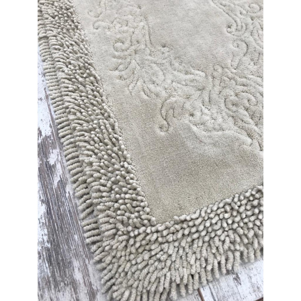 Bonny Home Lotus Kapuçino 2'li %100 Pamuk Banyo Halısı Paspası Seti Klozet Takımı - 2