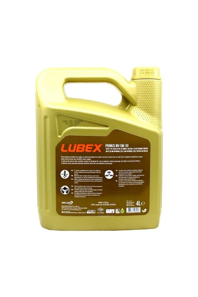 Lubex Primus Mv-la 5w-30 4 Lt Tam Sentetik Motor Yağı - 3