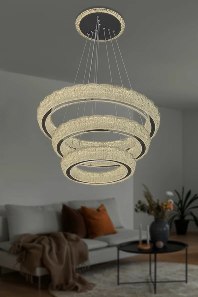 Lara 3 Katlı Modern Led Avize - Resim 2