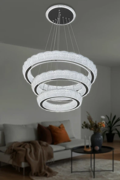 Lara 3 Katlı Modern Led Avize ürün görseli 1