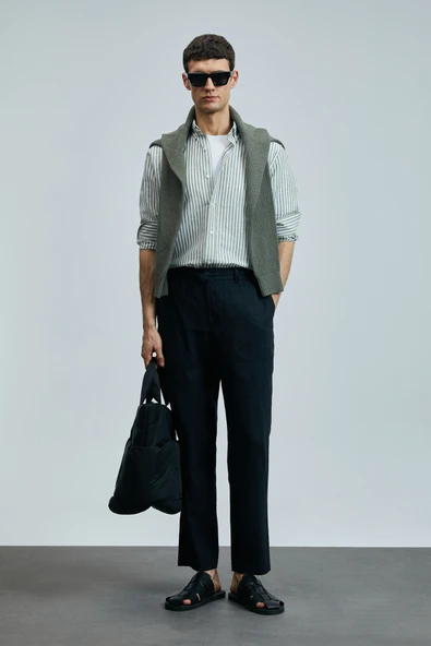 Lufian 111190350 Karl Smart Erkek Chino Pantolon Slim Fit Erkek Pantolon - Resim 3