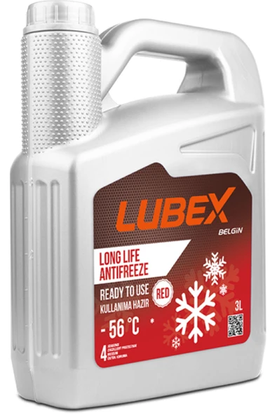 Lubex Long Lıfe Red Antifreeze Ready To Use -56 3 Lt
