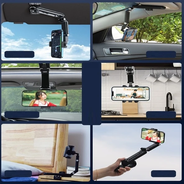 1080° Dönebilen Çok Fonksiyonlu Telefon Tutucu CM-103 - 4