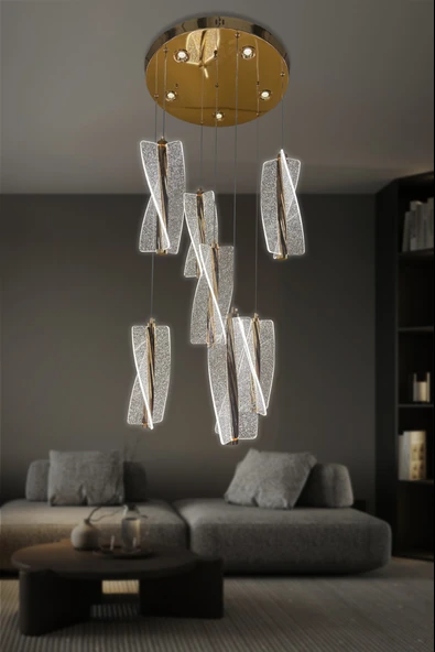 Liza 7 li Modern Sarkıt Led Avize - 4