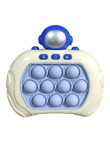 Popit Makinesi Işıklı Oyun Fast Push Pilli Fidget Kabarcık - Astronot Space - 2