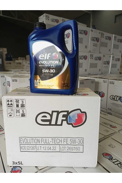 ELF Evolution Full-tech 5w30 Fe 5lt - 3 Adet (1 Koli)