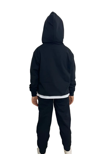 yudemia Baskılı Kız Sweatshirt Tişört Eşofman 3'lü Takım – Rahat Ve Şık Tasarım - 4