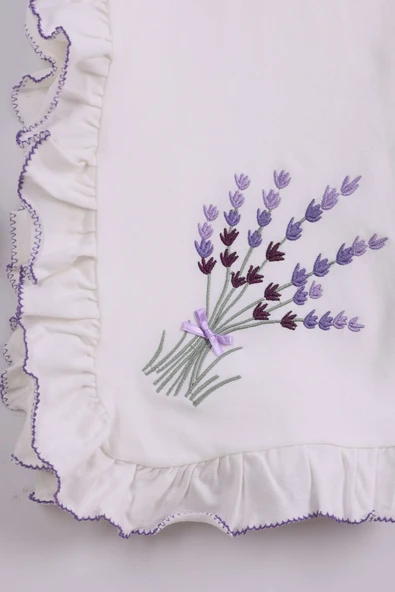 yudemia Lavanta Desenli 15 Parça Anne Bebek Yenidoğan Zıbın Seti (Hastane Çıkışı) - 4