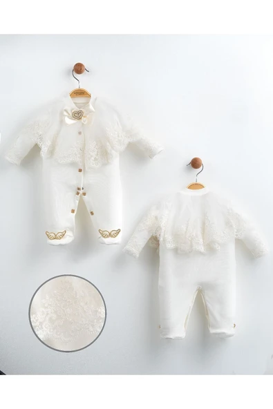 yudemia Melek Temalı Tek Parça Tulum - Yenidoğan Hastane Çıkışı - 2