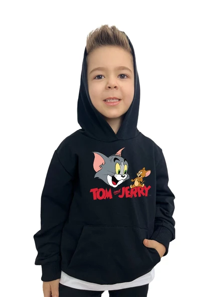 yudemia Tom ve Jerry Baskılı Erkek Sweatshirt – Rahat ve Şık Tasarım - 3