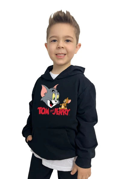 yudemia Tom ve Jerry Baskılı Erkek Sweatshirt – Rahat ve Şık Tasarım - 2