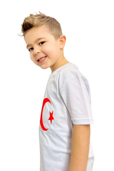 yudemia Ay yıldız Baskılı Çocuk Tişört ve Şort Takımı | %100 Pamuk, Şık ve Rahat - 4