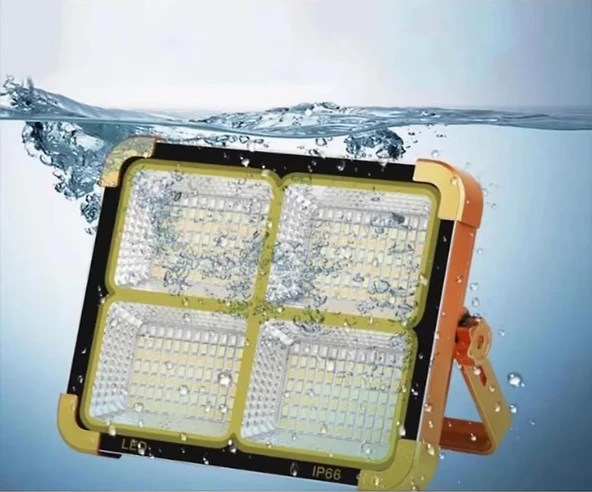 Cata CT-4698 Taşınabilir Solar Projektör IP65 Güneş Enerjili 3 Renk Modu Dimmerli ve Şarjlı LED Işık - 5