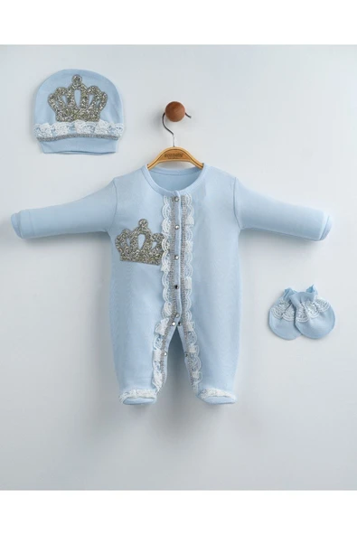 yudemia Luna Taç Set - Taçlı 3 Parça Hastane Çıkışı Seti