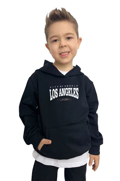 yudemia Los Angeles Baskılı Erkek Sweatshirt Tişört Eşofman takımı – Rahat ve Şık Tasarım