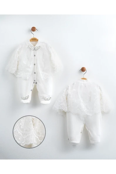 yudemia Melek Temalı Tek Parça Tulum - Yenidoğan Hastane Çıkışı