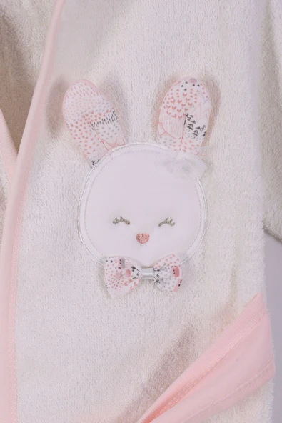 yudemia Tavşan Model Bebek Havlu Bornoz Seti %100 Organic - 3