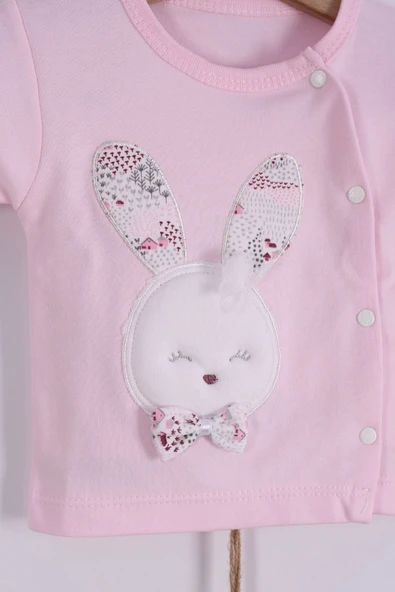 yudemia Tavşan Model Bebek Havlu Bornoz Seti %100 Organic - 7