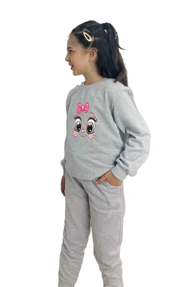 yudemia Kurdele Baskılı kız Çocuk Tişört ve Şort Takımı | %100 Pamuk, Şık ve Rahat - 11