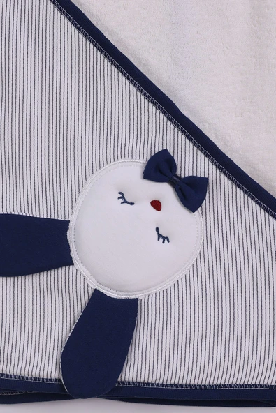 yudemia Tavşan Model Bebek Havlu Bornoz Seti %100 Organic - 4