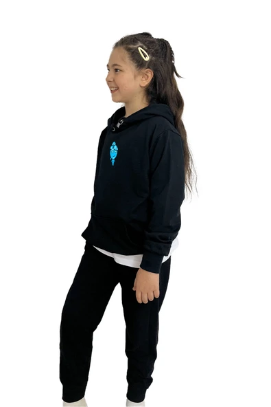 yudemia Ateş ve Su Su Baskılı Kız Sweatshirt – Rahat ve Şık Tasarım - 2