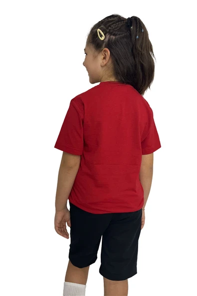 yudemia Kurdele Baskılı kız Çocuk Tişört ve Şort Takımı | %100 Pamuk, Şık ve Rahat - 8