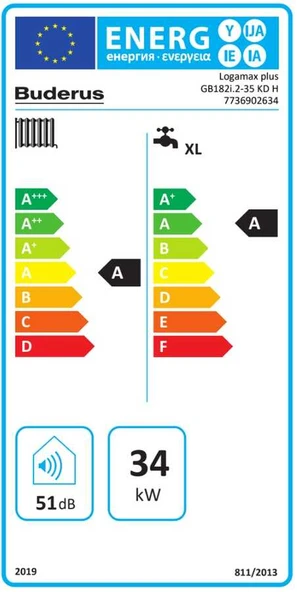 Buderus Logamax Plus GB182i.2 35/40 Kw 30000 Kcal Yoğuşmalı Kombi - Resim 3